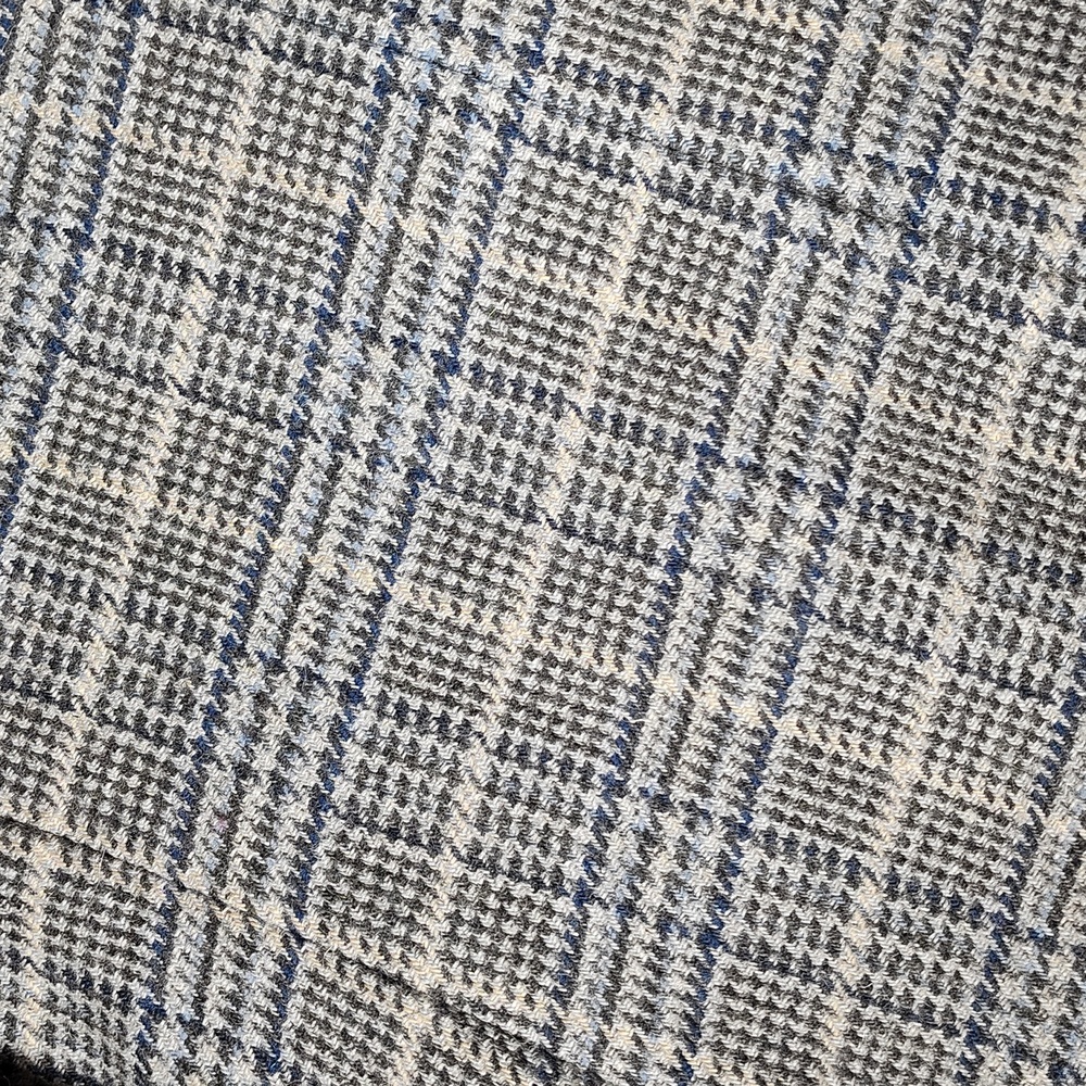 Vintage Talbots gray plaid wool alpaca blazer jacket 4 - Picture 8 of 12